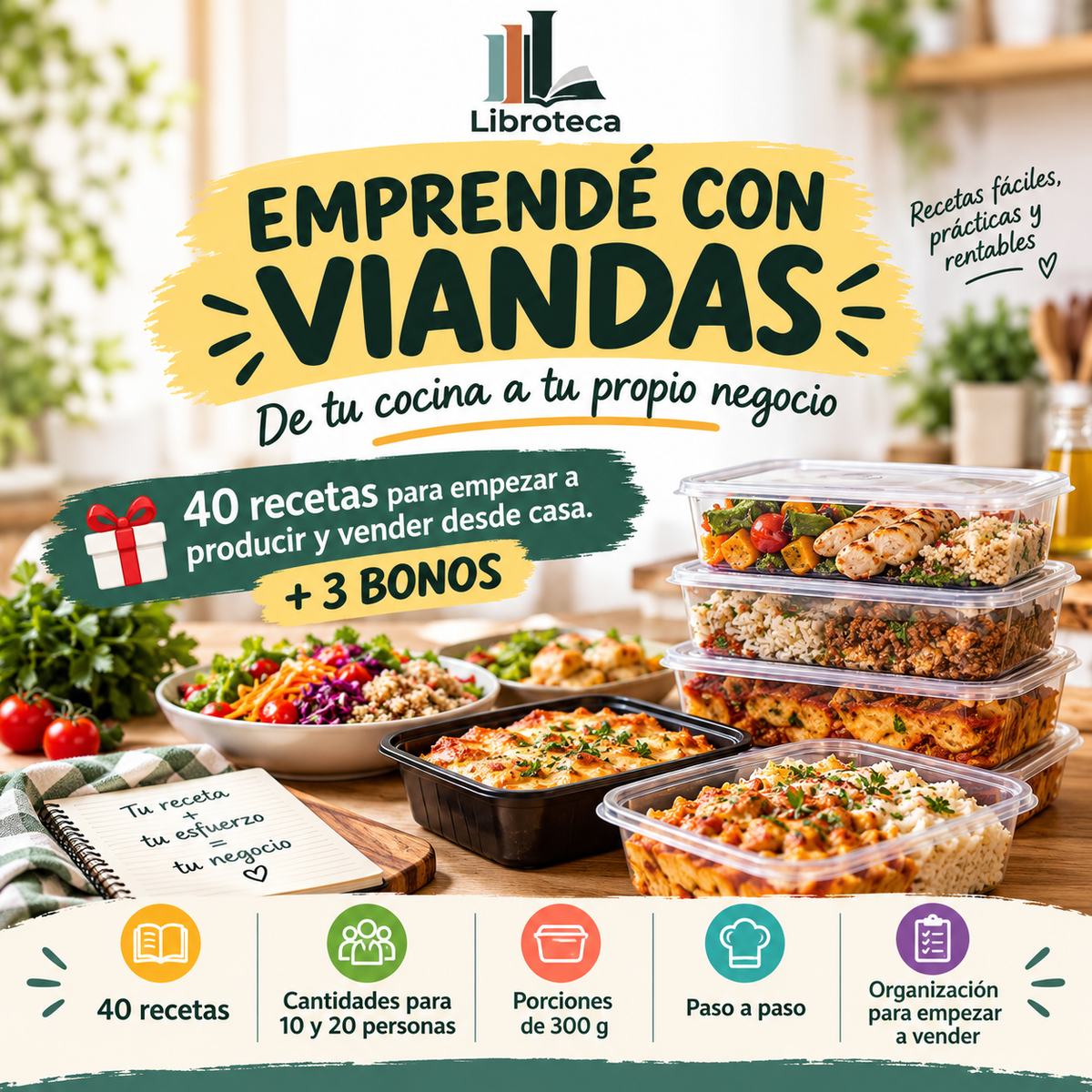 EMPRESABOR Emprendé con Viandas + 3 Bonos Generá + de $1.500.000 x Mes